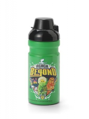 Kulacs, 390 ml, LEGO "Ninjago", zöld-fekete-mintás