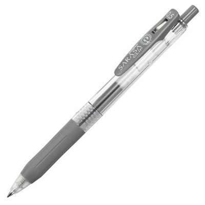 Zseléstoll, 0,33 mm, nyomógombos, ZEBRA "Sarasa Clip", szürke
