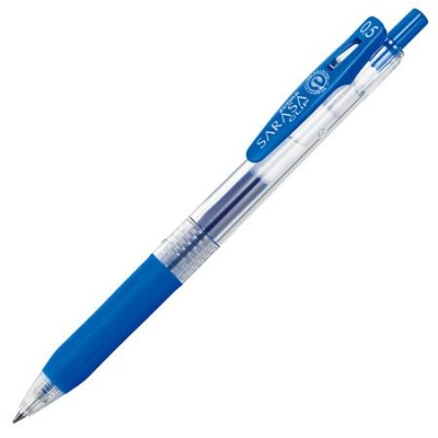 Zseléstoll, 0,33 mm, nyomógombos, ZEBRA "Sarasa Clip", kobalt kék