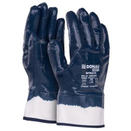 Szerelőkesztyű, nitril, DONAU "Safety 03", 11/XXL méret, sötétkék