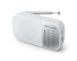 Rádió, hordozható, MUSE, "M-025RW", fehér