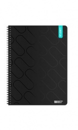 Spirálfüzet, A4, négyzethálós, 100 lap, ICO "Student Premium", vegyes színek