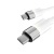 Töltőkábel, USB-C - USB-C, 60W, 1 m, AVAX "CB316 Glowy", fehér